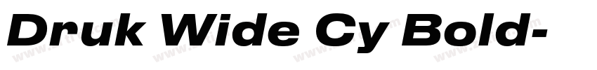 Druk Wide Cy Bold字体转换